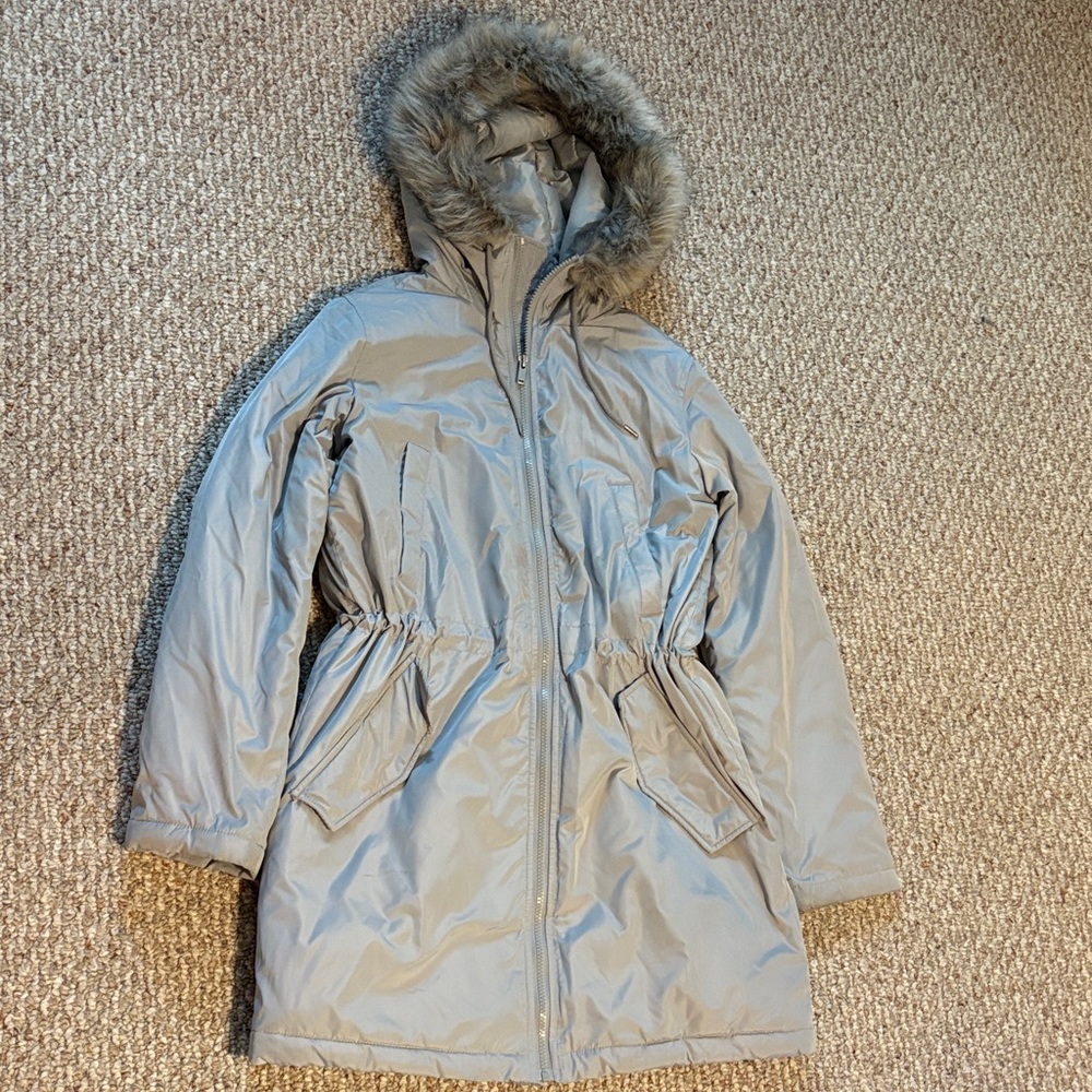 GAP Women's Gray Hooded Parka Jacket small